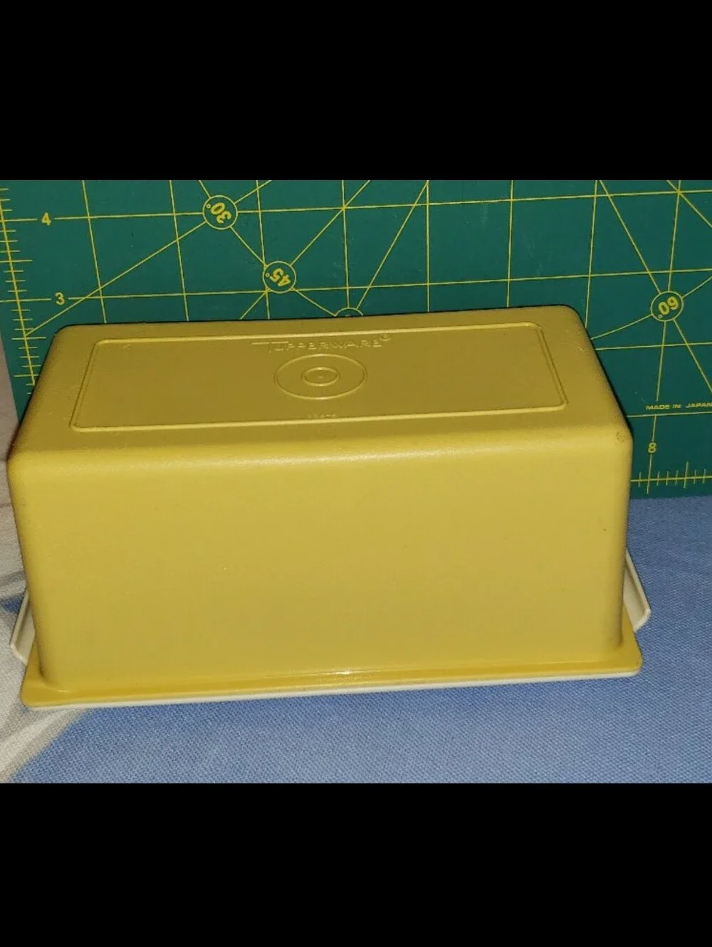 Vintage Harvest Gold & Cream Tupperware Butter Keeper